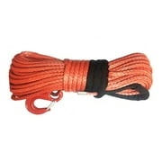 12mm X 28m UHMWPE Fiber Synthetic Winch Rope With Hook For ATV/UTV/4WD/4X4/OFFROAD